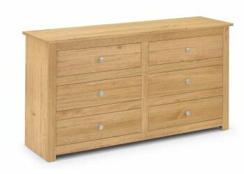julian bowen Radley 6 Drawer Chest - Waxed Pine-0