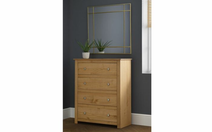julian bowen Radley 4 Drawer Chest - Waxed Pine-25876