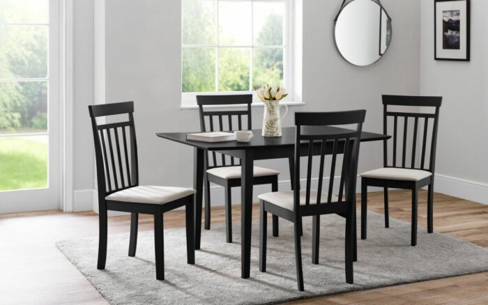 Julian Bowen Rufford Extending Dining Table - Black-25982