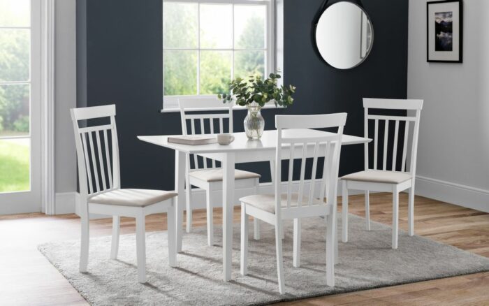 Julian Bowen Rufford Extending Dining Table - White-25977