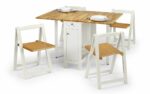 Julian Bowen Savoy Dining Set - White / Natural Finish-0