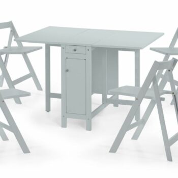 Julian Bowen Savoy Dining Set - Light Grey-0