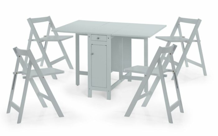 Julian Bowen Savoy Dining Set - Light Grey-0