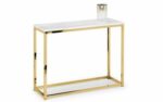 Julian Bowen Scala Gold White Marble Top Console Table-0