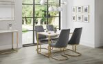 Julian Bowen Scala Gold Dining Table-26024