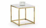Julian Bowen Scala Gold White Marble Top Lamp Table-0
