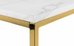 Julian Bowen Scala Gold White Marble Top Lamp Table-26019