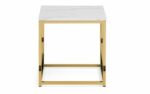 Julian Bowen Scala Gold White Marble Top Lamp Table-26020