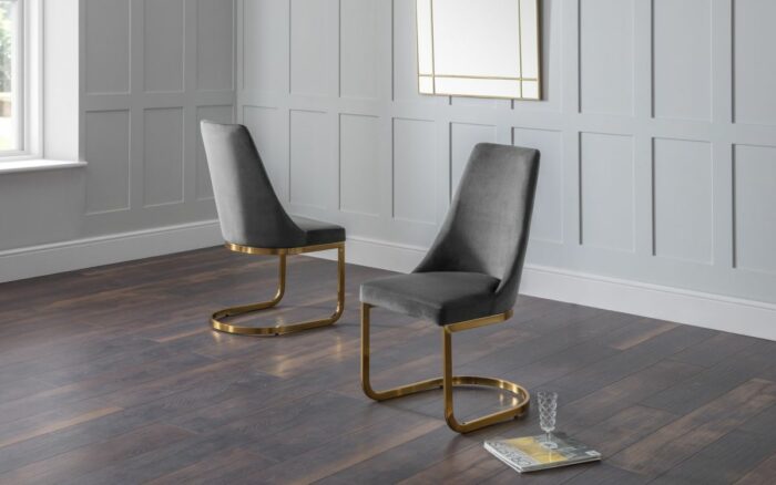 Julian Bowen Vittoria Cantilever Dining Chair - Grey-0