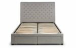 Julian Bowen Wilton Deep Buttoned 4 Drawer Bed - Grey-26028