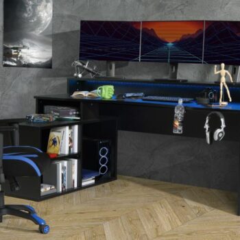 FLAIR POWER W GAMING DESK WITH COLOUR CHANGING LED LIGHTS-0