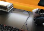 FLAIR FURNISHINGS POWER Y COLOUR CHANGING LED GAMING DESK IN ORANGE AND BLACK-27432