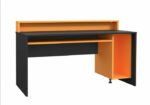 FLAIR FURNISHINGS POWER Y COLOUR CHANGING LED GAMING DESK IN ORANGE AND BLACK-0