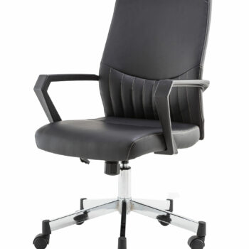 Dorel Alphason Brooklyn Designed Faux Leather Low Back Chair - Black-0