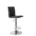 Dorel Alphason Colby High Back PU Barstool - Black-0