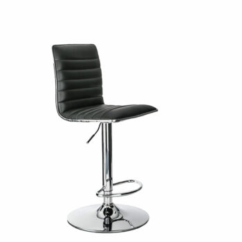 Dorel Alphason Colby High Back PU Barstool - Black-0