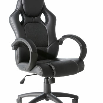 Dorel Alphason Daytona Faux Leather Racing Chair - Black-0