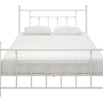 Dorel Manila Metal Bed - King - White-0