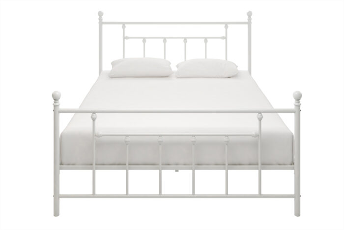 Dorel Manila Metal Bed - King - White-0