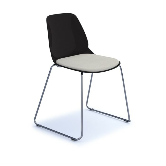 dams Strut chair with seat pad and chrome sled frame -27889