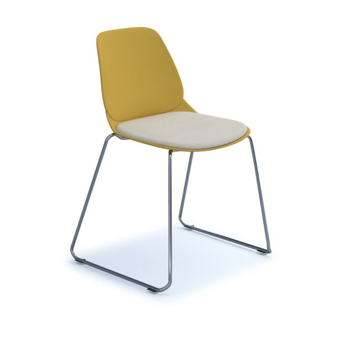 dams Strut chair with seat pad and chrome sled frame -27888