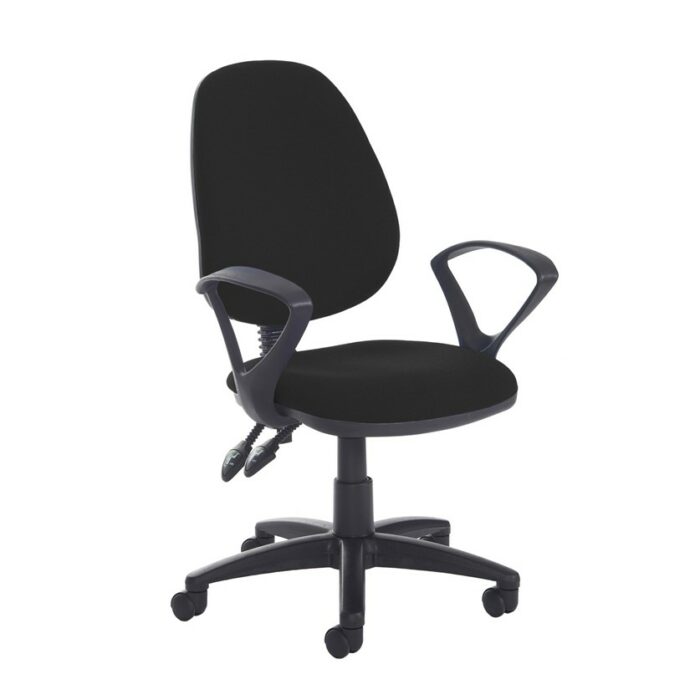 DAMS Jota high back PCB operator chair with fixed arms-0