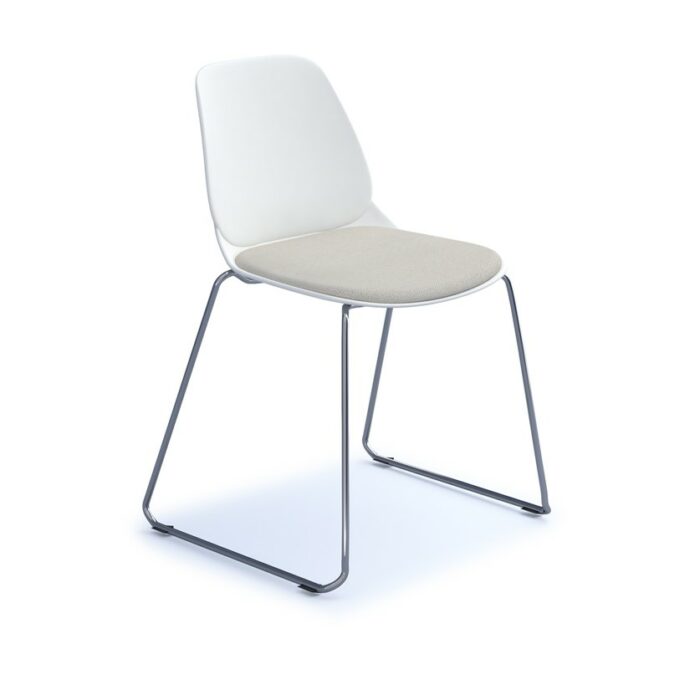 dams Strut chair with seat pad and chrome sled frame -27886