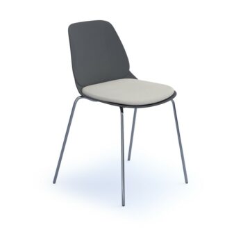 dams Strut chair with seat pad and chrome 4 leg frame-0