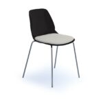 dams Strut chair with seat pad and chrome 4 leg frame-27904