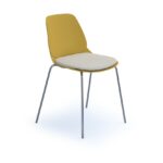 dams Strut chair with seat pad and chrome 4 leg frame-27901