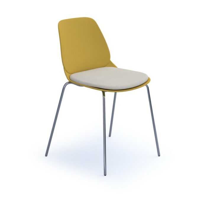 dams Strut chair with seat pad and chrome 4 leg frame-27901