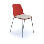 dams Strut chair with seat pad and chrome 4 leg frame-27902