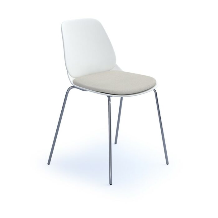 dams Strut chair with seat pad and chrome 4 leg frame-27900