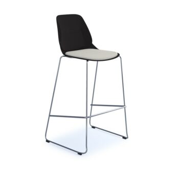 dams Strut multi-purpose stool with seat pad and chrome sled frame-0