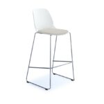 dams Strut multi-purpose stool with seat pad and chrome sled frame-28045