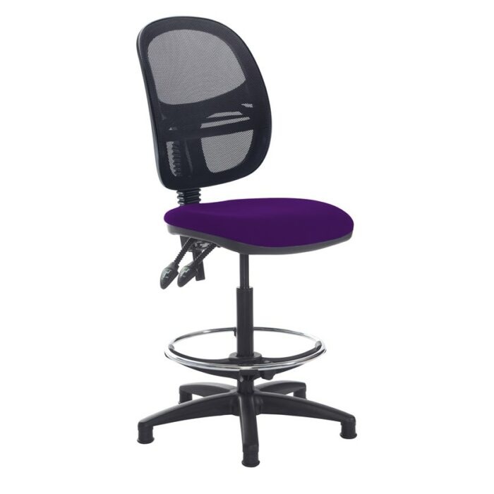 DAMS Jota mesh back draughtsmans chair with no arms-28542