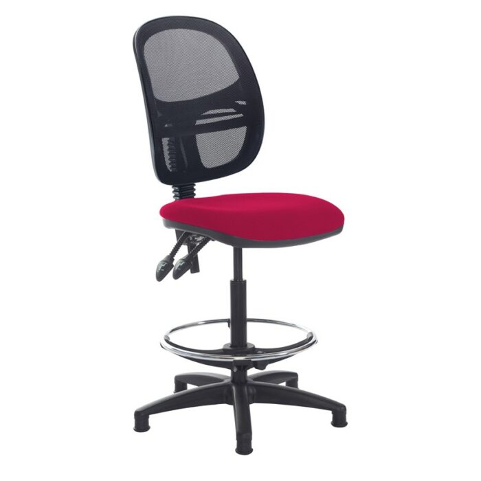 DAMS Jota mesh back draughtsmans chair with no arms-28553