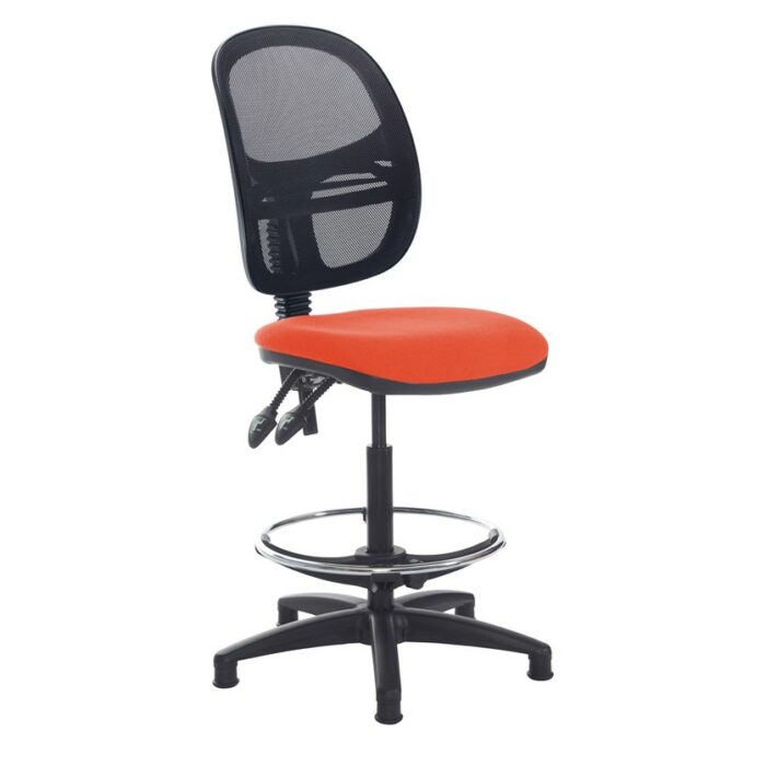 DAMS Jota mesh back draughtsmans chair with no arms-28557