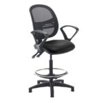 DAMS Jota mesh back draughtsmans chair with fixed arms-28589