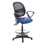 DAMS Jota mesh back draughtsmans chair with fixed arms-28591
