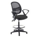 DAMS Jota mesh back draughtsmans chair with fixed arms-0