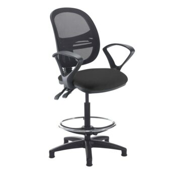 DAMS Jota mesh back draughtsmans chair with fixed arms-0