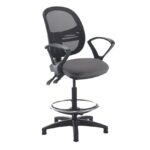 DAMS Jota mesh back draughtsmans chair with fixed arms-28595