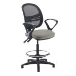 DAMS Jota mesh back draughtsmans chair with fixed arms-28580