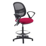 DAMS Jota mesh back draughtsmans chair with fixed arms-28586