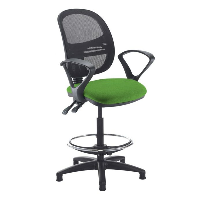 DAMS Jota mesh back draughtsmans chair with fixed arms-28581