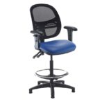 DAMS Jota mesh back draughtsmans chair with adjustable arms-28617