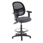 DAMS Jota mesh back draughtsmans chair with adjustable arms-28630
