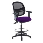 DAMS Jota mesh back draughtsmans chair with adjustable arms-28616