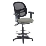 DAMS Jota mesh back draughtsmans chair with adjustable arms-28615